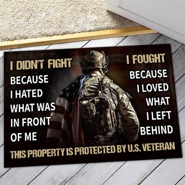 Veteran door mat with your name - Glory to Veteran Online now