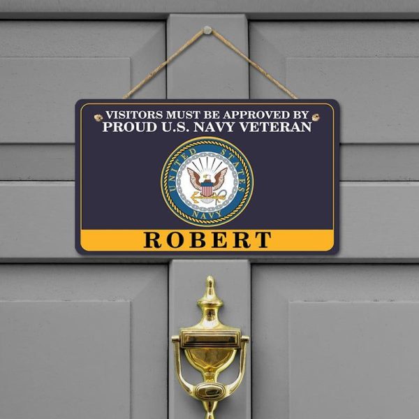 Door sign - Colorful symbol Navy For Sale