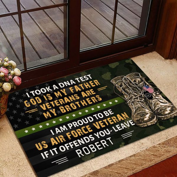 Veteran door mat with your name - Veterans are my brothers Air Force For Cheap