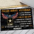 Veteran door mat with your name - USA Eagle Army For Discount