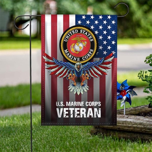 Veteran Flag - The eagle protects the house Marine Corps Fashion