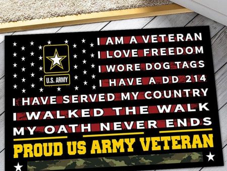 Veteran door mat - Pride Army Fashion