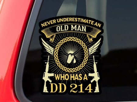 Veteran Stickers - Never Underestimate For Sale