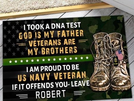 Veteran door mat with your name - Veterans are my brothers Navy Online