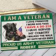 Veteran door mat with your name - I m a patriot For Discount