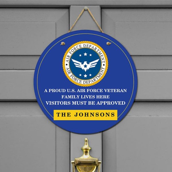 Door sign - A proud veteran family Air force Online