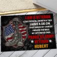 Veteran door mat with your name - I m brave Sale