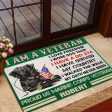 Veteran door mat with your name - I m a patriot Marine Corps Discount