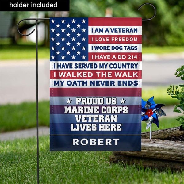 Veteran Flag - I love Freedom Marine corps Online Hot Sale