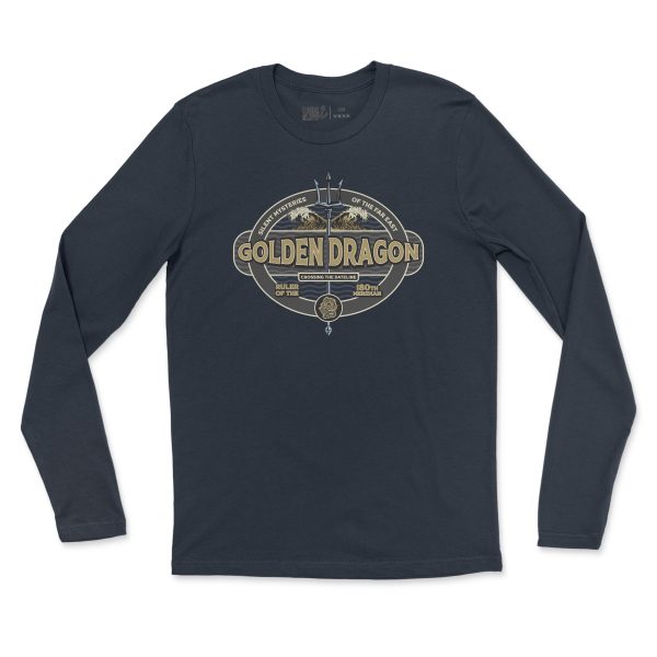 Golden Dragon Trident Men s Fine Jersey Long Sleeve Tee Online Sale