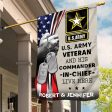 Veteran Flag - Veteran lives here Army Fashion