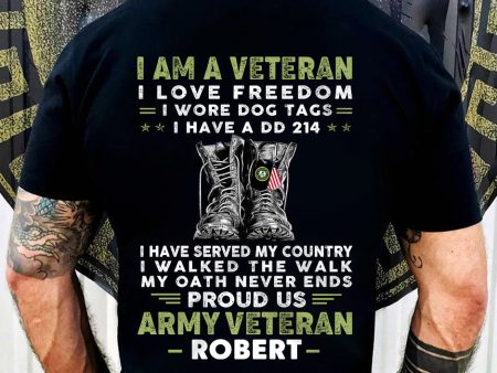 «I am a Veteran» - Personalized Unisex US Veteran T-shirt, Sweatshirt, Hoodie Online Sale