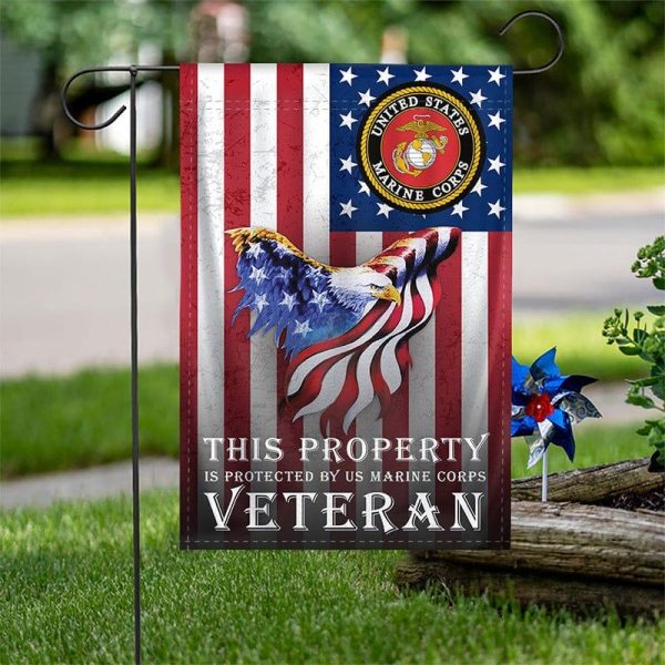 Veteran Flag - Protected Marine Corps For Discount