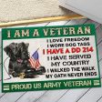 Veteran door mat with your name - I m a patriot Army Cheap