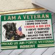 Veteran door mat with your name - I m a patriot Air Force Supply