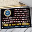 Veteran door mat with your name - Pride Air Force For Discount