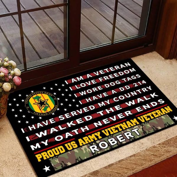 Veteran door mat - Pride Vietnam Veteran For Cheap