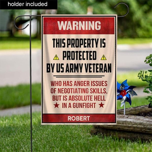 Veteran Flag - Warning Army Sale