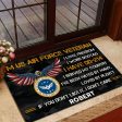 Veteran door mat with your name - USA Eagle Air Force Discount