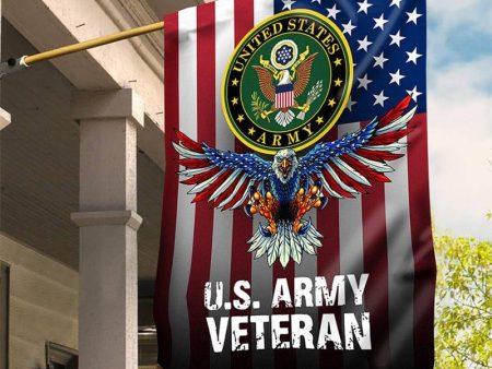 Veteran Flag - The eagle protects the house Army Hot on Sale