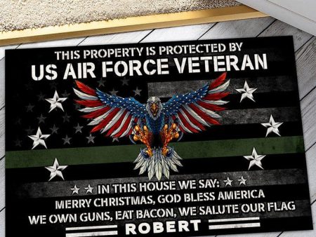 Veteran door mat - In this house we say Air Force Online Sale