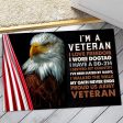 Veteran door mat with your name - I am a Veteran For Cheap