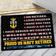 Veteran door mat - Pride Navy Cheap