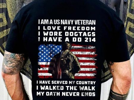 Veteran who loves freedom - T-Shirt Navy Discount