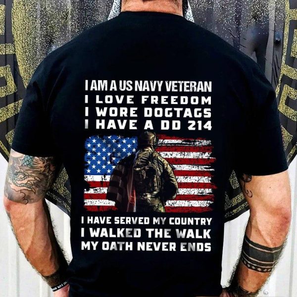 Veteran who loves freedom - T-Shirt Navy Discount