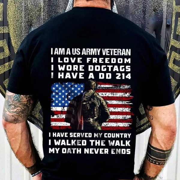 Veteran who loves freedom - T-Shirt Army Online Hot Sale