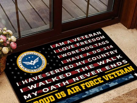 Veteran door mat - Pride Air Force Cheap