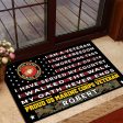 Veteran door mat - Pride Marine Corps on Sale