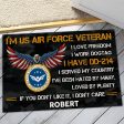 Veteran door mat with your name - USA Eagle Air Force Discount