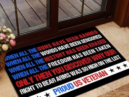 Veteran door mat with your name - Proud US Veteran Online Sale