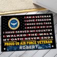 Veteran door mat with your name - Pride Air Force For Discount