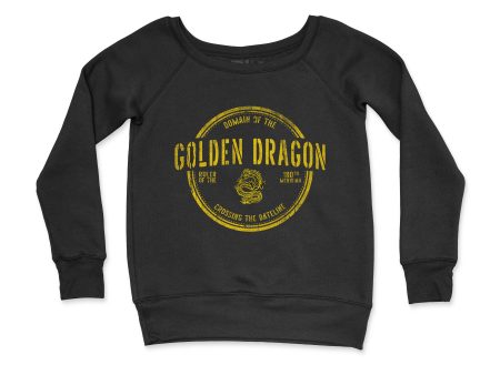 Vintage Golden Dragon Women s CrewNeck Fashion