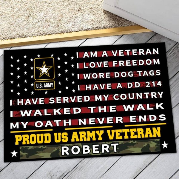 Veteran door mat - Pride Army Fashion