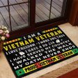 Vietnam veteran door mat with your name - Dogtag Online