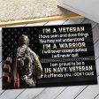 Veteran door mat with your name - I am a warrior Navy Online