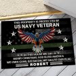 Veteran door mat - In this house we say Navy Supply