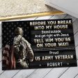 Veteran door mat with your name - Get approved For Sale