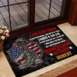 Veteran door mat with your name - I m brave Sale