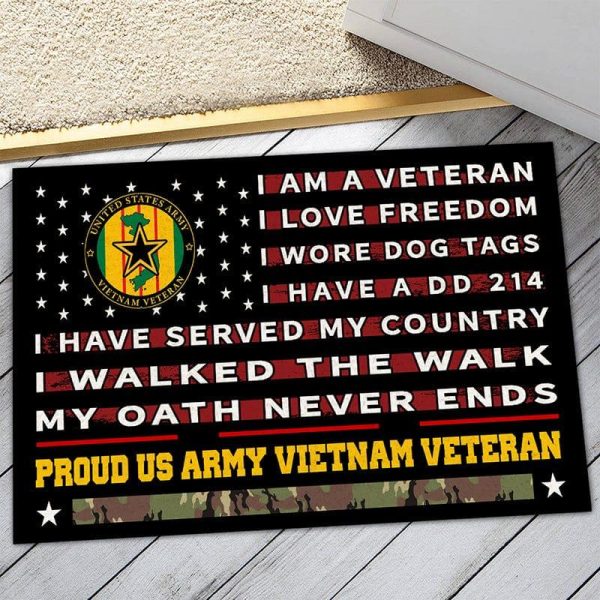 Veteran door mat - Pride Vietnam Veteran For Cheap