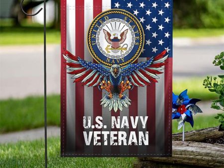 Veteran Flag - The eagle protects the house Navy For Sale