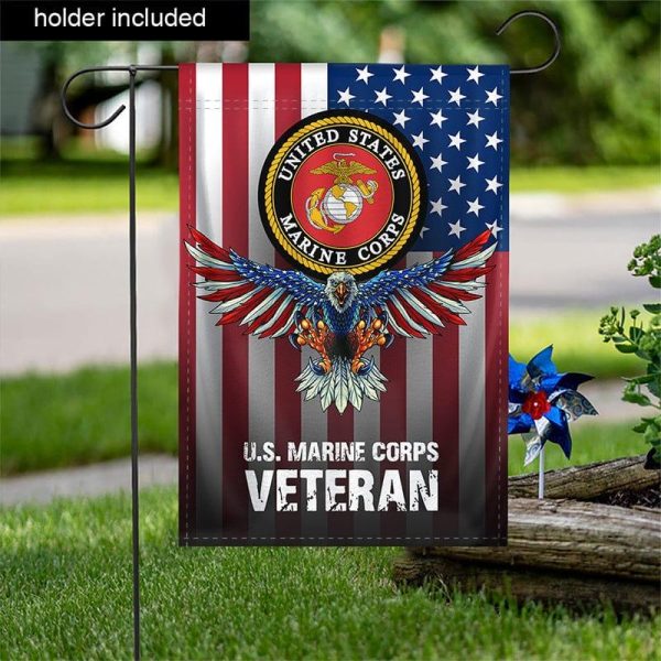 Veteran Flag - The eagle protects the house Marine Corps Fashion