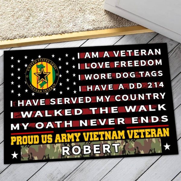 Veteran door mat - Pride Vietnam Veteran For Cheap