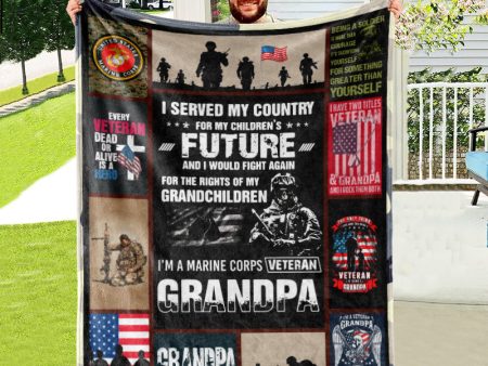 Veteran blanket - I serve for the future Marine corps For Discount