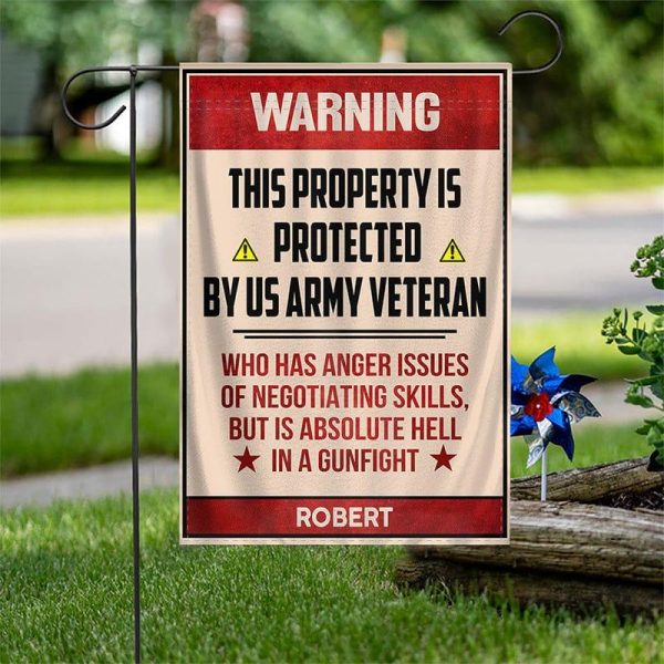 Veteran Flag - Warning Army Sale