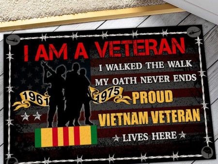 Vietnam veteran door mat with your name - Proud Vietnam Veterans Hot on Sale