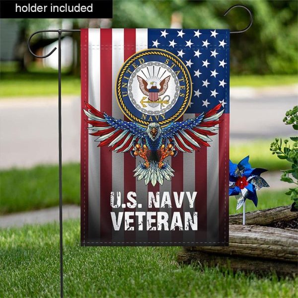 Veteran Flag - The eagle protects the house Navy For Sale